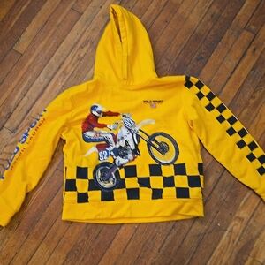 Vibrant Yellow Racing Graphic Hoodie